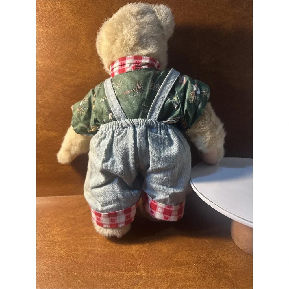 Fuzzy VanderBear Picnic Boy with Overalls Plush 13